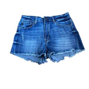 KanCan Hi-Rise Estilo Distressed Blue Jean Shorts  Size W9 28